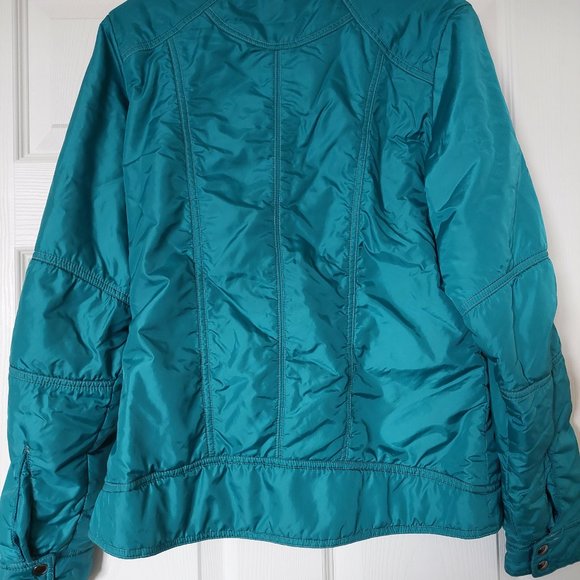 KUHL Born In The Mountains Women's Sz Small Aqua Long Jacket Pertrex/Permaloft - Picture 10 of 16